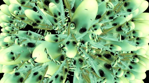 Artistic 3D Animation of moving Alien Faces Stock Footage 161973218