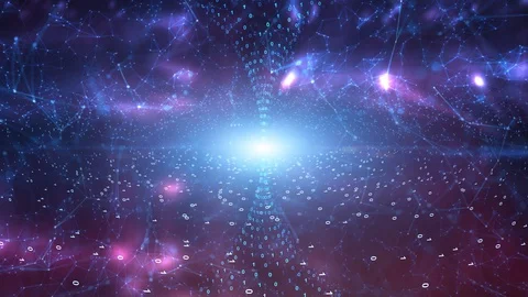 Artistic 3d binary data cosmos animation Vídeos de archivo 129518608