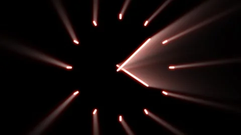 Artistic 3d glowing colourful analog time clock loop animation 動画素材 341833635