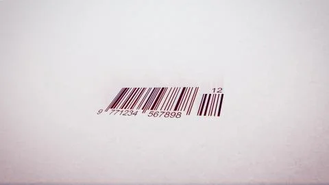 Artistic 3d rendering of an abstract Barcode scanner placed diagonally. The b Illustrazione stock