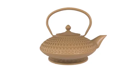 Artistic 3D rendering of a decorative teapot design Stock-Footage 285061119