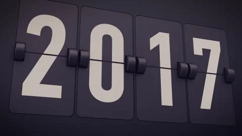 An artistic 3d rendering of a time flipclock illustration fixed to the black  Stock Illustration