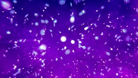 Artistic 3d rendering of white crystal looking snowflakes whirling among dash Illustrazione stock