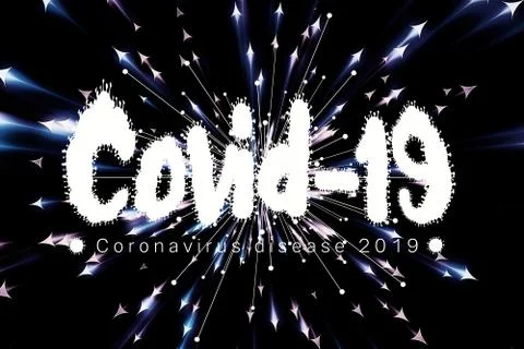 Artistic abstract 3D rendering illustration of the new Coronavirus COVID 19 i Stock Illustration