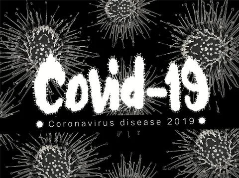 Artistic abstract 3d rendering illustration of the new Coronavirus COVID 19 v Stock Illustration