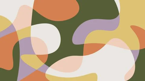 Artistic abstract background with hand drawn overlay colorful shapes. Minimalist Stock Illustration