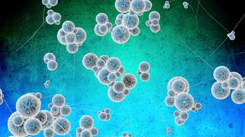 Artistic Abstract Background with Moving Spheres - Motion Background 79 (HD) Stock Footage 8688304
