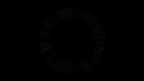 Artistic Abstract Circle with Lines on Black Background Illustration 動画素材 341780357