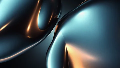 An Artistic Abstract Composition with Stunning Metallic Surfaces and Beautiful Stock Footage 294719119