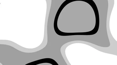 Artistic abstract fluid pattern with irregular organic shapes in grayscale Vidéo 290853014