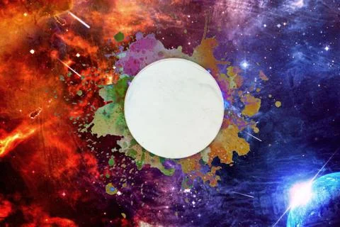 Artistic Abstract Galactic Multicolored Modern Effect To Write A Text On It B Stock Illustration