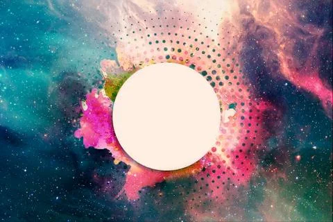 Artistic Abstract Galactic Multicolored Modern Effect To Write A Text In It Stock Illustration
