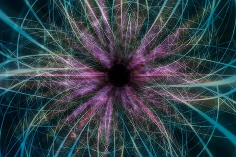 Artistic Abstract Multicolored Connected Lines Background Illustrazione stock