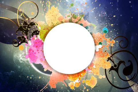 Artistic Abstract Multicolored Modern Artwork With A Colorful Abstract Placeh Stock Illustration