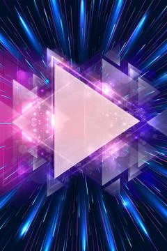 Artistic Abstract Multicolored Triangles Artwork On A Multicolored Beams Of L Stock Illustration