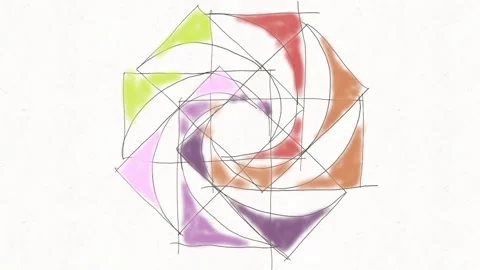 Artistic Abstract Painting Loop Stock Footage 331633960