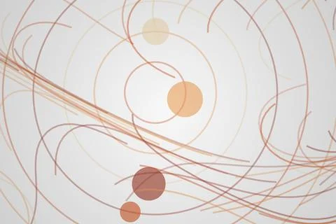 Artistic abstract pattern with circles and curved lines Stock Photos