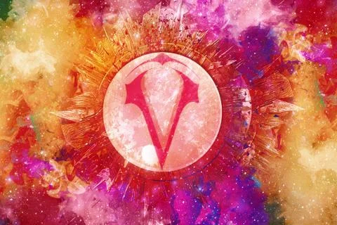 Artistic Abstract Unique Multicolored Background With A Colorful Frame That H Stock Illustration