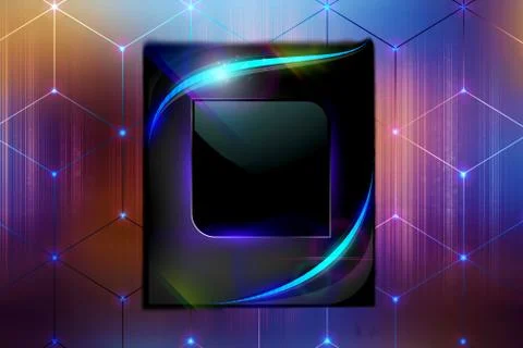 Artistic Abstract Unique Smooth Multicolored Modern Network Artwork With A Mo Stock Illustration