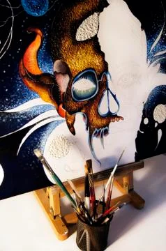Artistic Activity - Painting Stock Photos