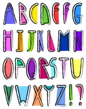 Artistic alphabet Stock Illustration