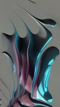 Artistic and imaginative digitally designed abstract 3D fractal background Stock Illustration
