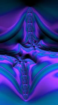 Artistic and imaginative digitally designed abstract 3D fractal background Stock Illustration