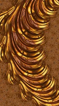 Artistic and imaginative digitally designed abstract 3D fractal background Stock Illustration