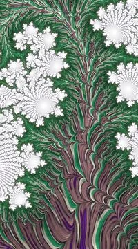Artistic and imaginative digitally designed abstract 3D fractal background Stock Illustration