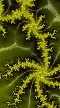 Artistic and imaginative digitally designed abstract 3D fractal background Stock Illustration