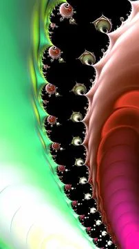 Artistic and imaginative digitally designed abstract 3D fractal background Stock-Illustration