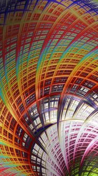 Artistic and imaginative digitally designed abstract 3D fractal background Stock Illustration