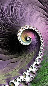 Artistic and imaginative digitally designed abstract 3D fractal background Stock Illustration