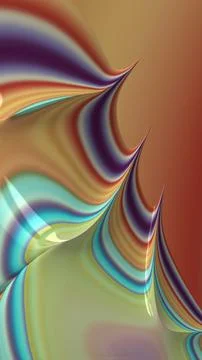 Artistic and imaginative digitally designed abstract 3D fractal background Stock Illustration