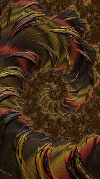 Artistic and imaginative digitally designed abstract 3D fractal background Illustrazione stock