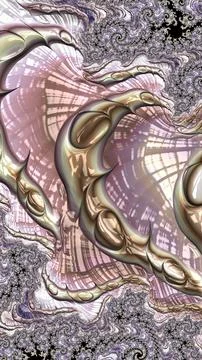 Artistic and imaginative digitally designed abstract 3D fractal background 스톡 일러스트
