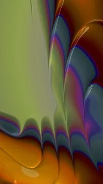 Artistic and imaginative digitally designed abstract 3D fractal background Illustrazione stock