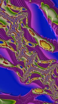 Artistic and imaginative digitally designed abstract 3D fractal background Stock Illustration