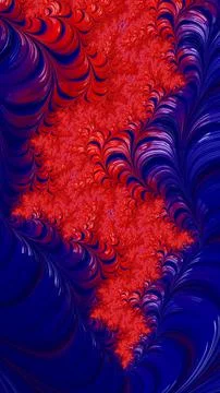Artistic and imaginative digitally designed abstract 3D fractal background Stock Illustration