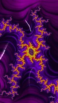 Artistic and imaginative digitally designed abstract 3D fractal background Stock Illustration