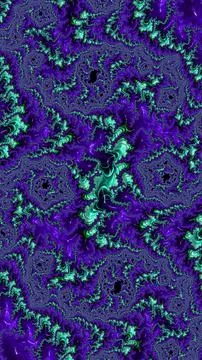 Artistic and imaginative digitally designed abstract 3D fractal background Stock Illustration