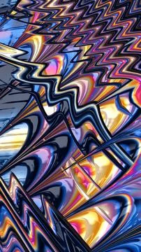 Artistic and imaginative digitally designed abstract 3D fractal background Stock Illustration
