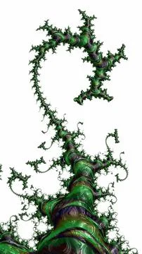 Artistic and imaginative digitally designed abstract 3D fractal background Stock Illustration