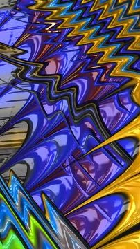 Artistic and imaginative digitally designed abstract 3D fractal background Stock Illustration