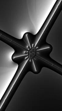 Artistic and imaginative digitally designed abstract 3D fractal background Stock Illustration
