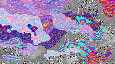 Artistic animation of an abstract surface in digital iridescent colors Stockbeeldmateriaal 126169397