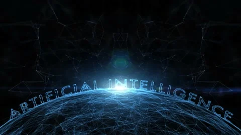Artistic artificial intelligence globe cyberspace 動画素材 232251644