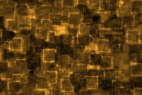 Artistic beautiful orange tech electronic lights digital art background Stock Illustration