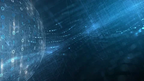 Artistic binary number sphere cyberspace Vídeos de archivo 228095728