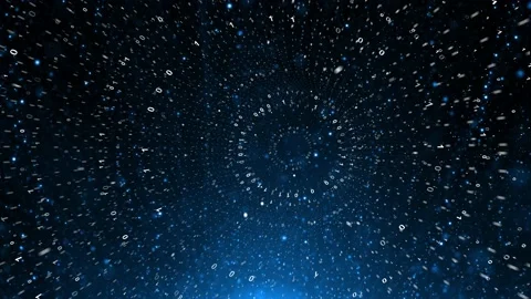 Artistic binary numbers cyberspace background Stock Footage 131786365